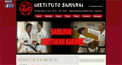 Desktop Screenshot of karatesamurai.com.ar