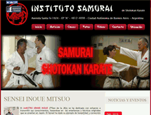 Tablet Screenshot of karatesamurai.com.ar